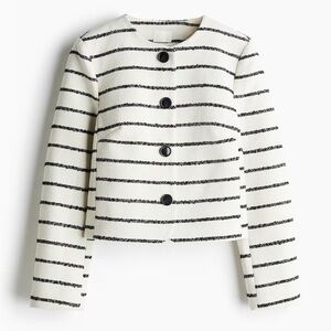 H&M Textured Cream and Black Jacket